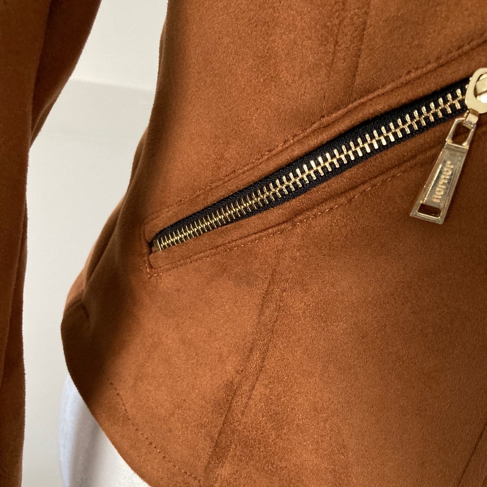 ❌SOLD Jou Jou Bonded Suede Moto Jacket - Picture 7 of 9